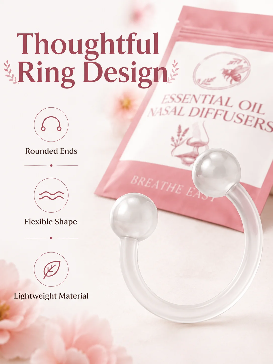 7Pcs Essential Oil Nasal Diffuser Rings