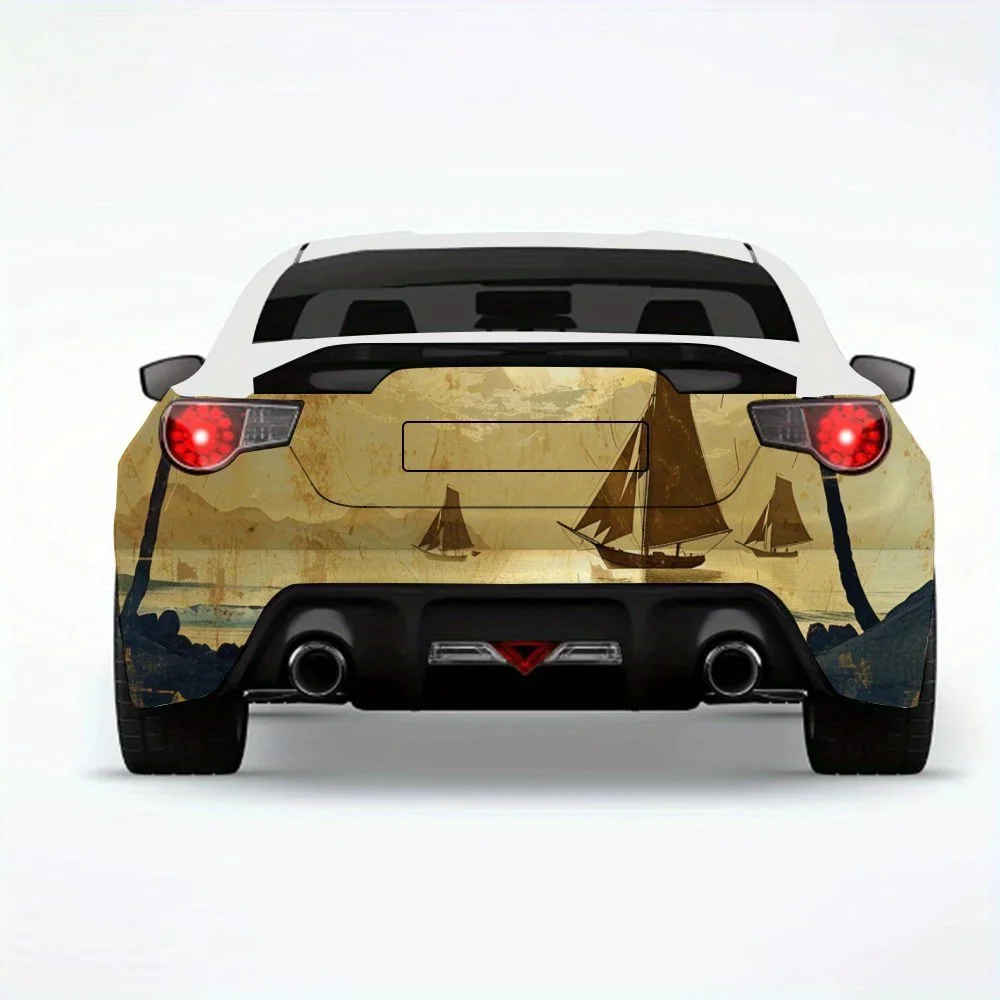 

Винтажная автомобильная наклейка «Золотой побережье», виниловая наклейка на заднюю часть автомобиля, водонепроницаемые самоклеящиеся виниловые наклейки для хвоста и бампера автомобиля,