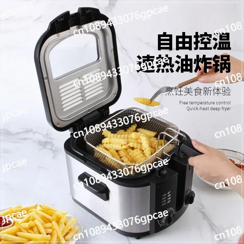 2000W High Power Electric Fryer Home Commercial Chicken Chops French Fritters Oil Fryer Electric Fryer