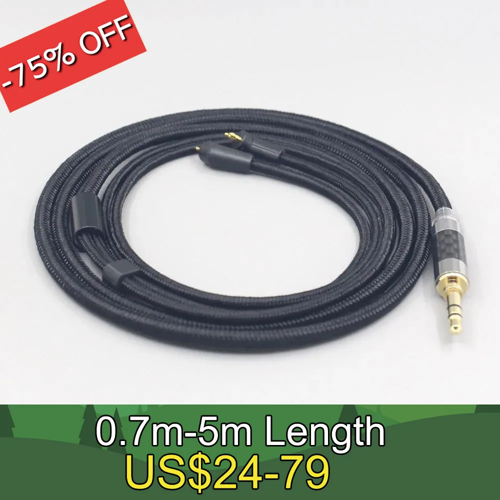 2.5mm 4.4mm Super Soft Headphone Nylon OFC Cable For Etymotic ER4B ER4PT ER4S ER6I ER4 2pin Earphone LN007557