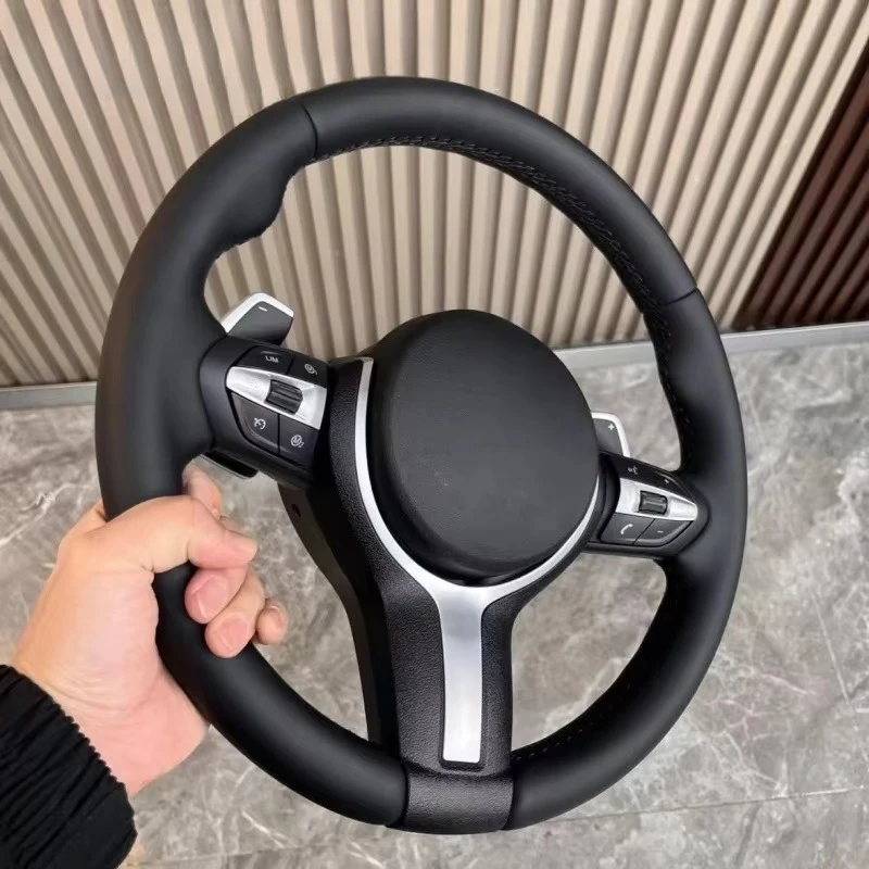 

Wholesale for BMW M Sport Wide Paddle Steering Wheel Genuine Black Leather F30 F10 F25 F34 F16 X1 X2 X3X4X5X6 F18 F45 PVC