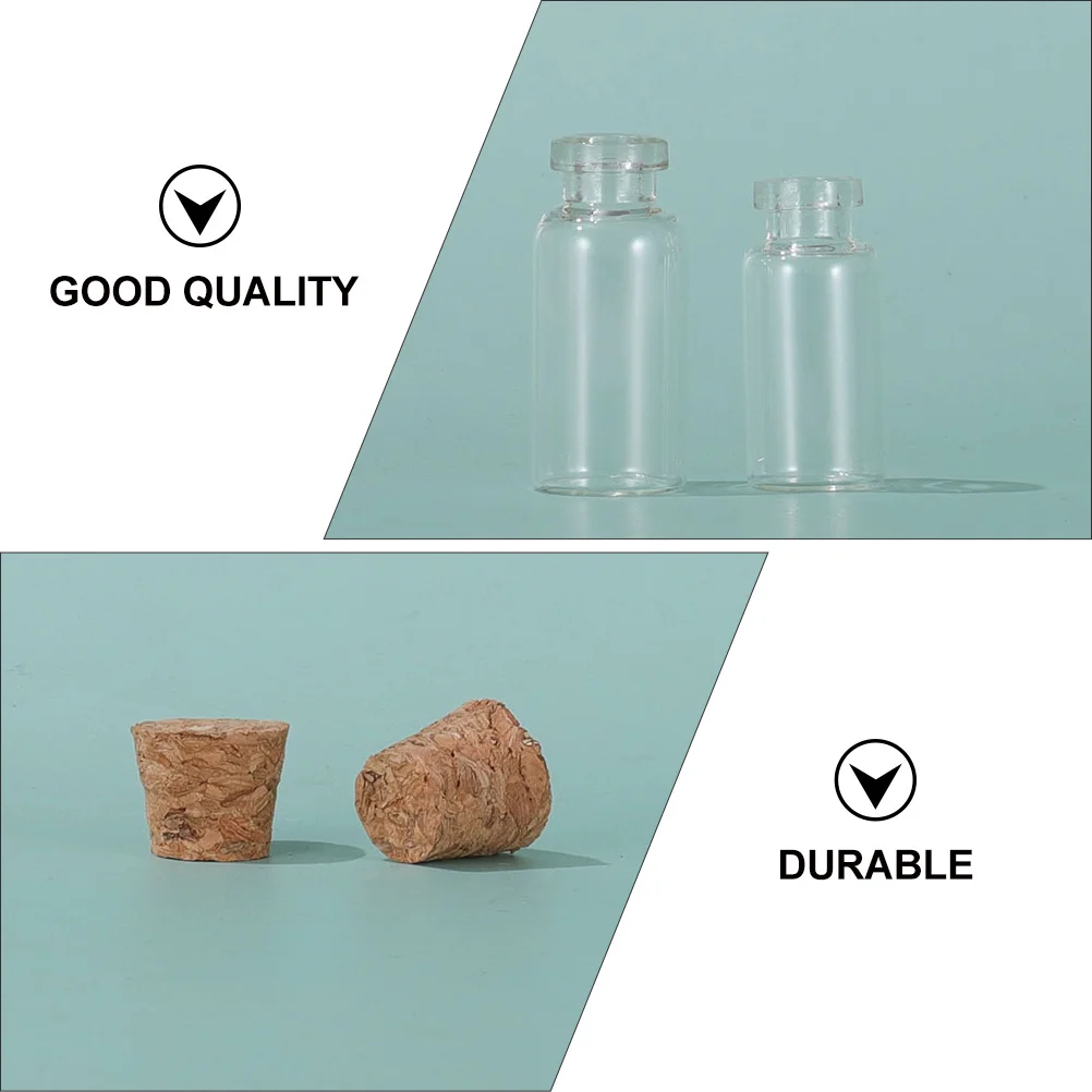 

25Pcs Mini Wishing Bottles Glass Drift Bottles Creative Clear Bottle with Stopper for Craft DIY Decoration Gift Storage