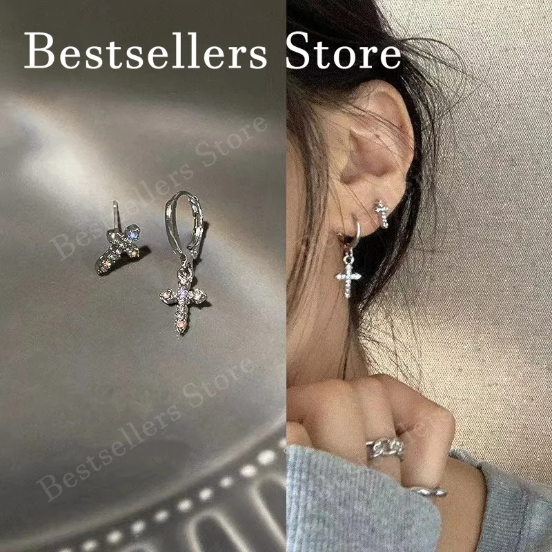 

Изысканные серьги-крестики из стерлингового серебра 925 пробы с цирконами для женщин и мужчин – модные украшения для свадьбы, вечеринки и в качестве подарка.