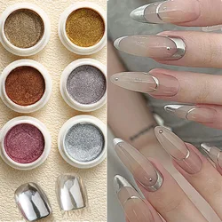 Nail Metallic Mirror Glitter Powder Gold Silver Antique Chrome Shiny Nail Rubbing Dust Pigment Flakes Manicure Decorations