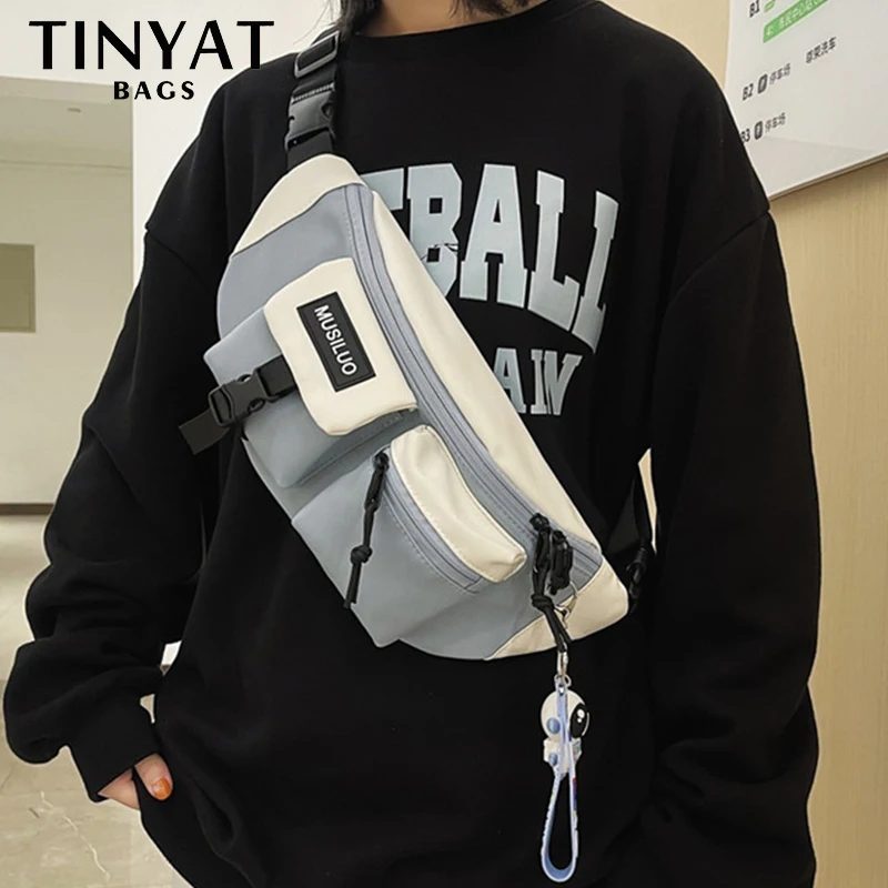 TINYAT Woman\'s Bum Bag Phone Purse Money Belt Large Shoulder Men Fanny Packs Sports Travel Male Waist Bag Pouch Fashion Banana