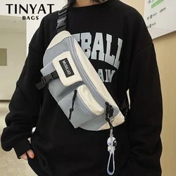 Tinyat-男性用バナナバッグ,電話ポケット,お金,ショルダーバッグ,大容量,スポーツトラベル,ファッション