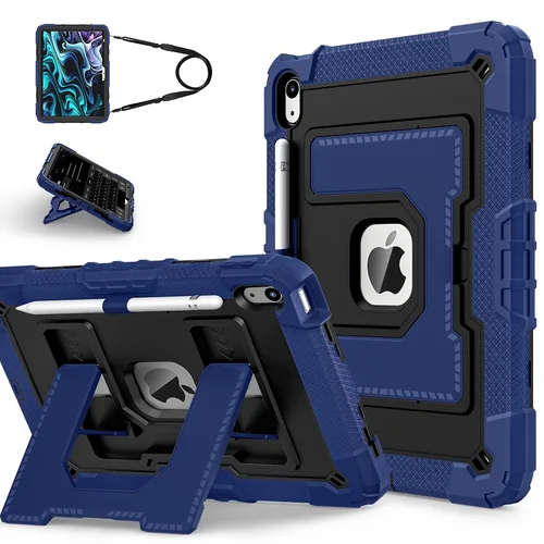 Funda para iPad 7. a 8 a 9 a generación 10,2 Funda para iPad 11. a generación 11 10 a 10,9 Funda segura a prueba de golpes para tableta con soporte híbrido de silicona para PC