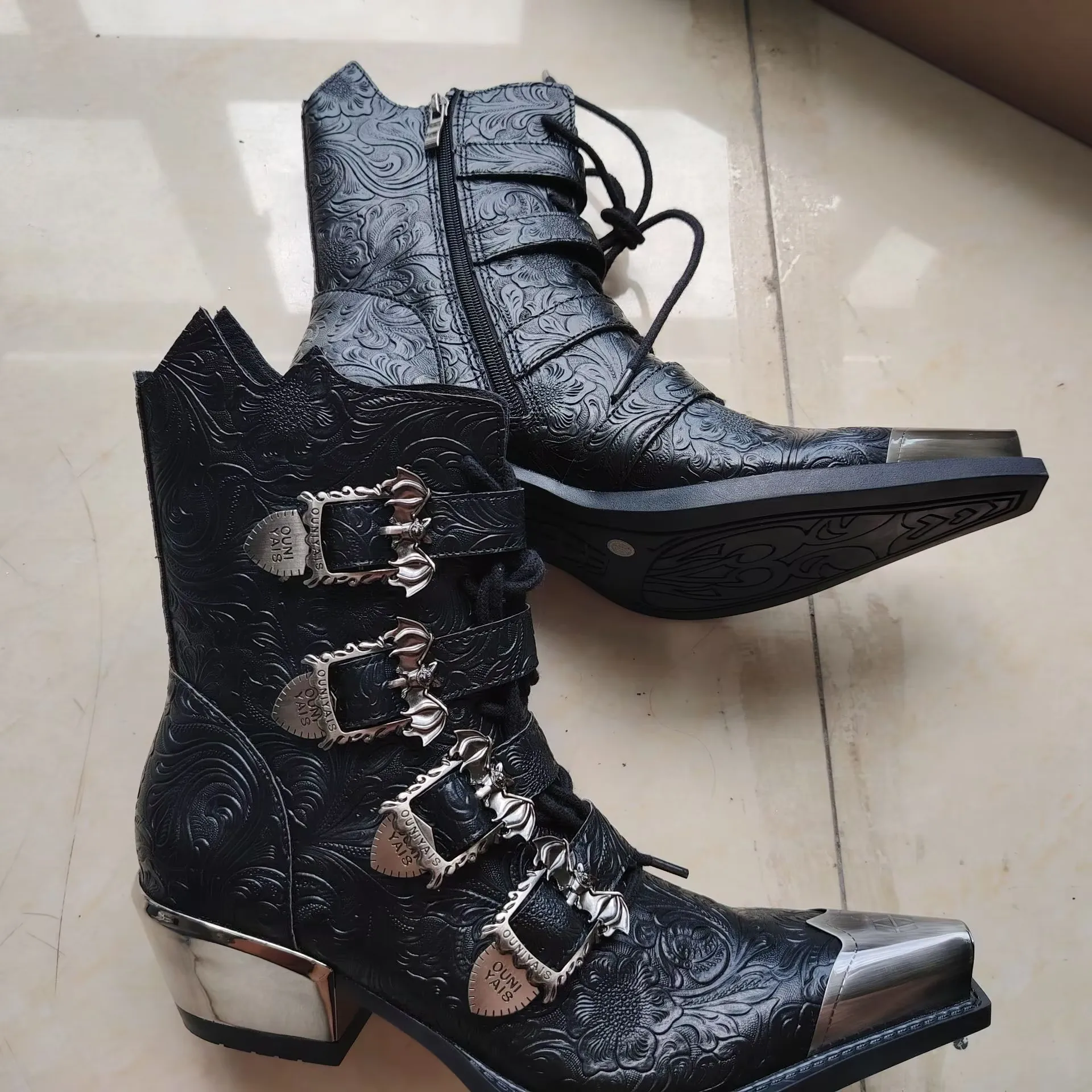 Botas Curtas Retrô de Metal Es - Western Cowgirl Boot avaliação e preço
