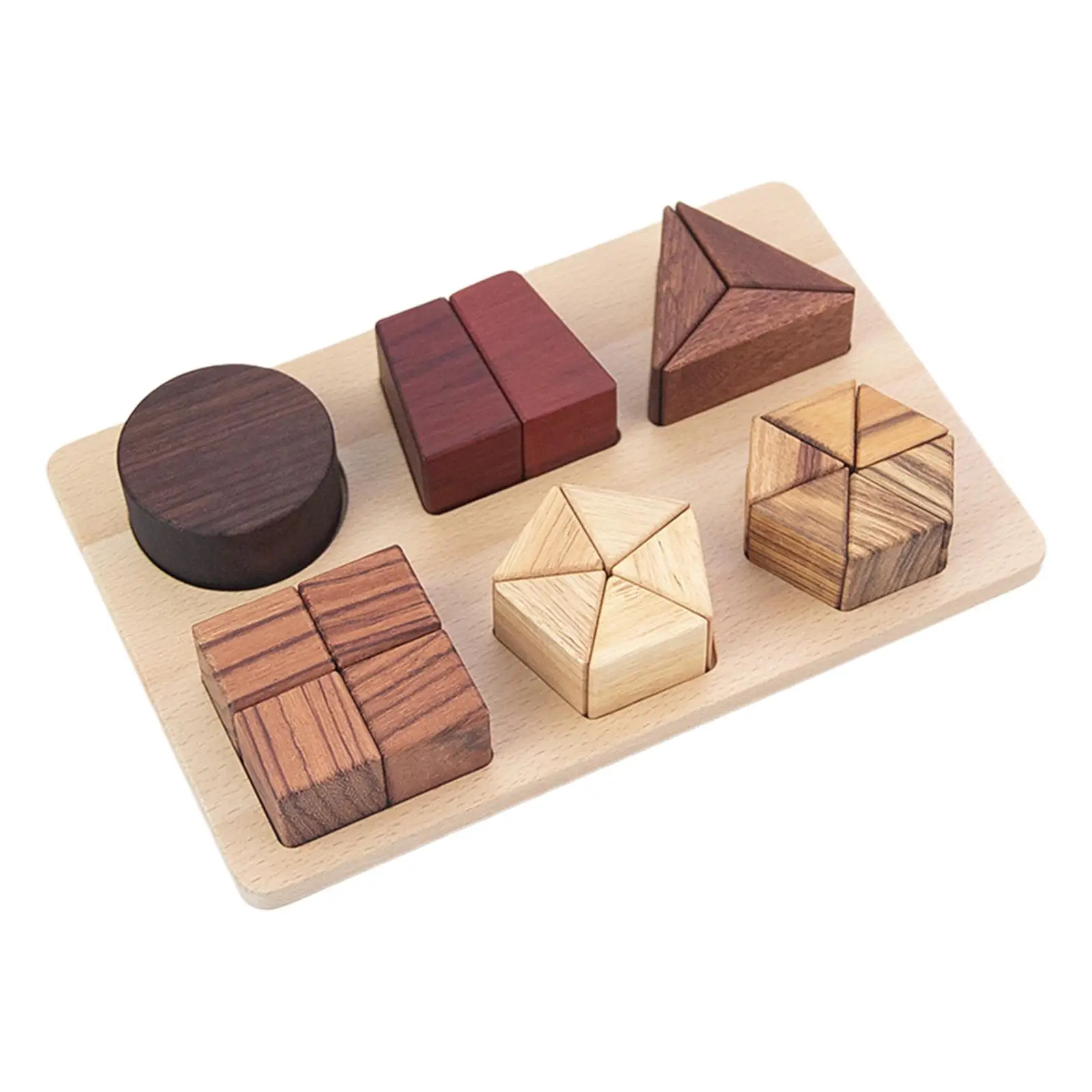Wooden Shape Sorter Geometry Board Toys for Boys Toddlers 3 4 5 6 Years Old
