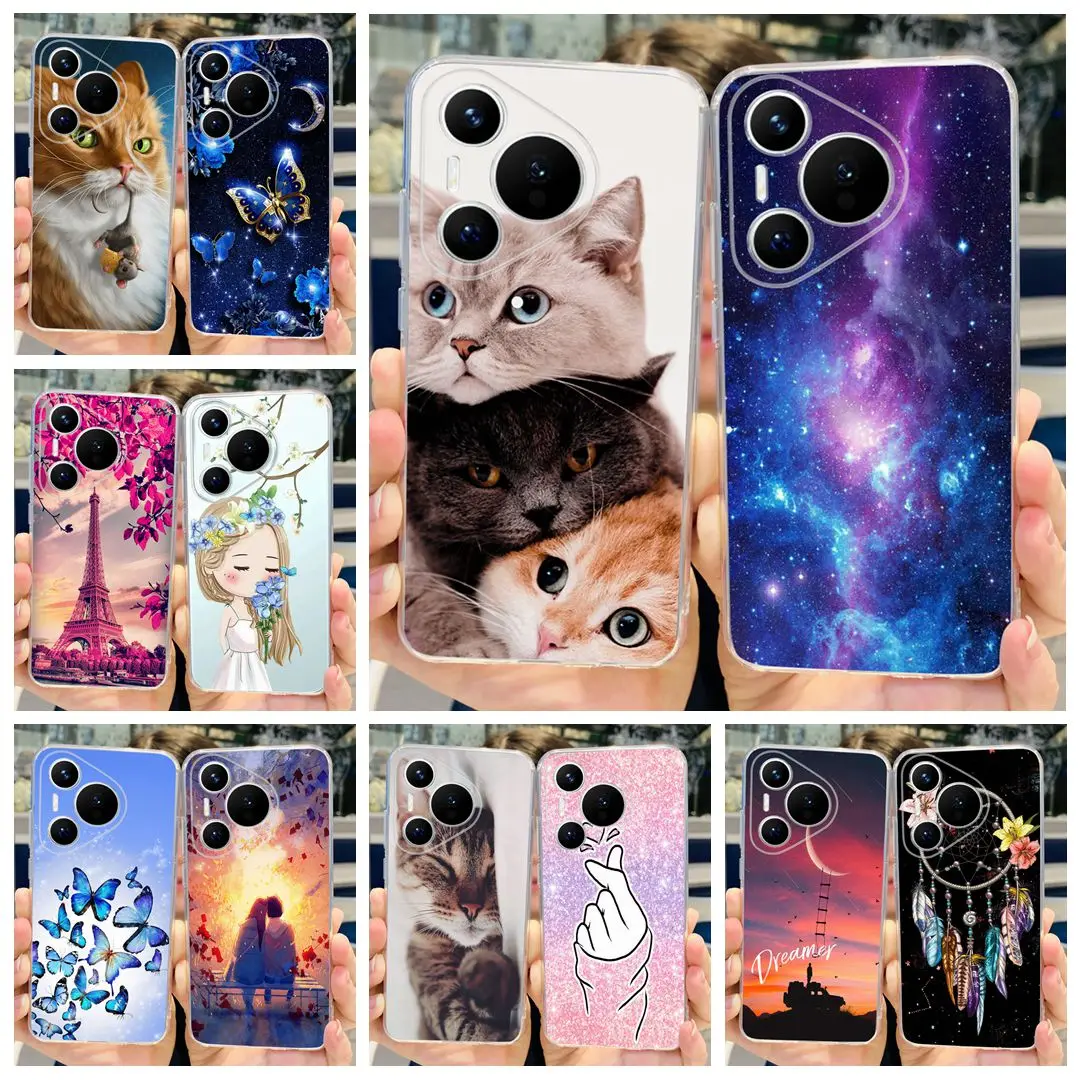 For Huawei Pura 70 Pro Plus Case Cute Fashion Painted Cover Soft Silicone Phone Case For Huawei Pura 70 Pura70 Pro + Fundas Capa