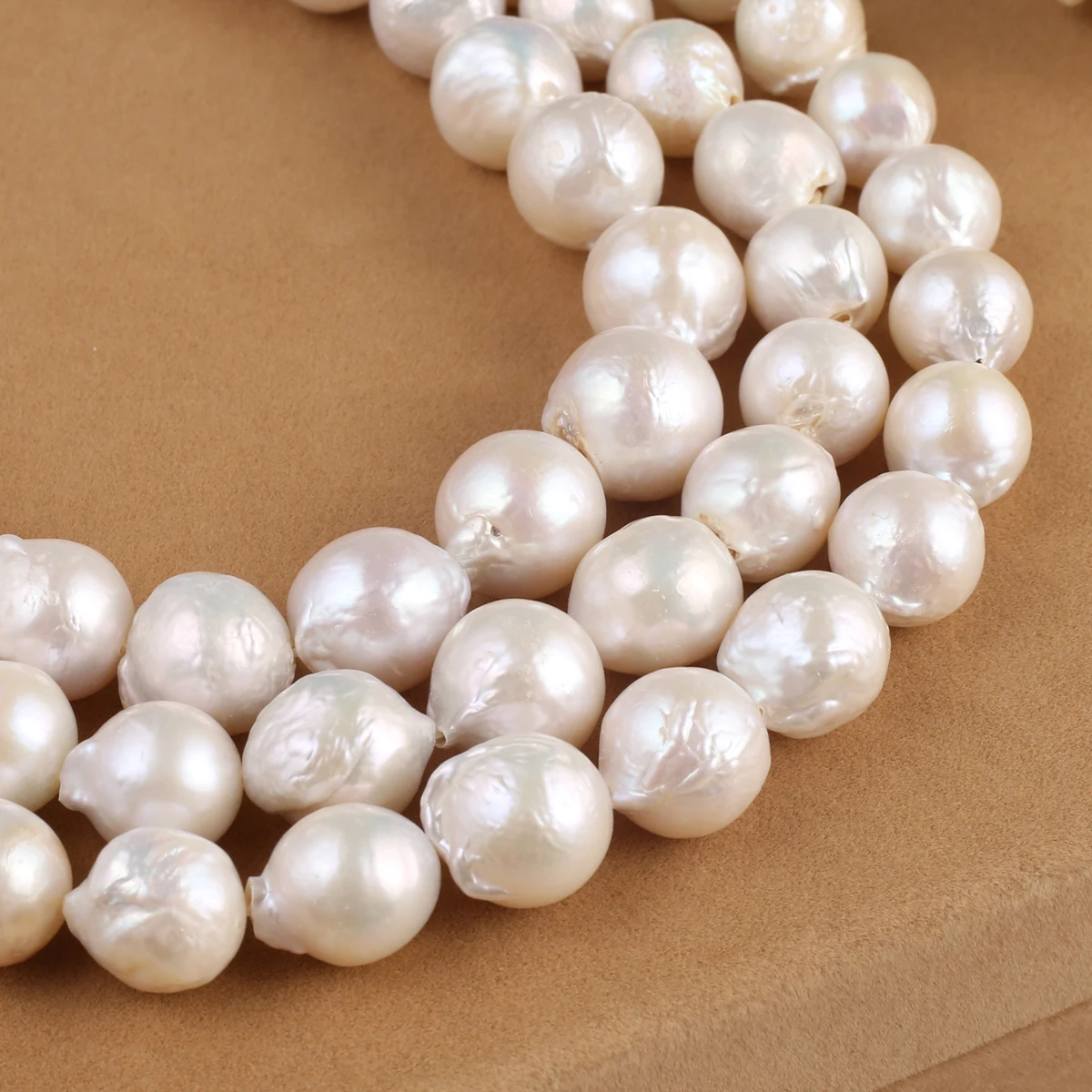 Natural Pearl Large Round Baroque Full And Rich Shape Exquisite Appearance for DIY Jewelry Making Handmade Bracelet Necklace
