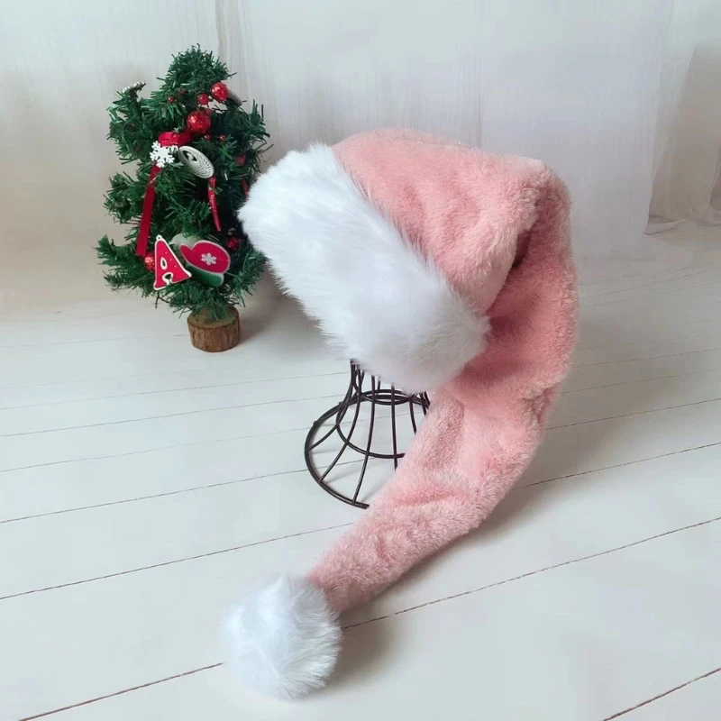 Christmas Headwear Thicken Plush Perfect for the Holidays Colorful Outfits for Cosplay Santa Furry Hat Dropshipping