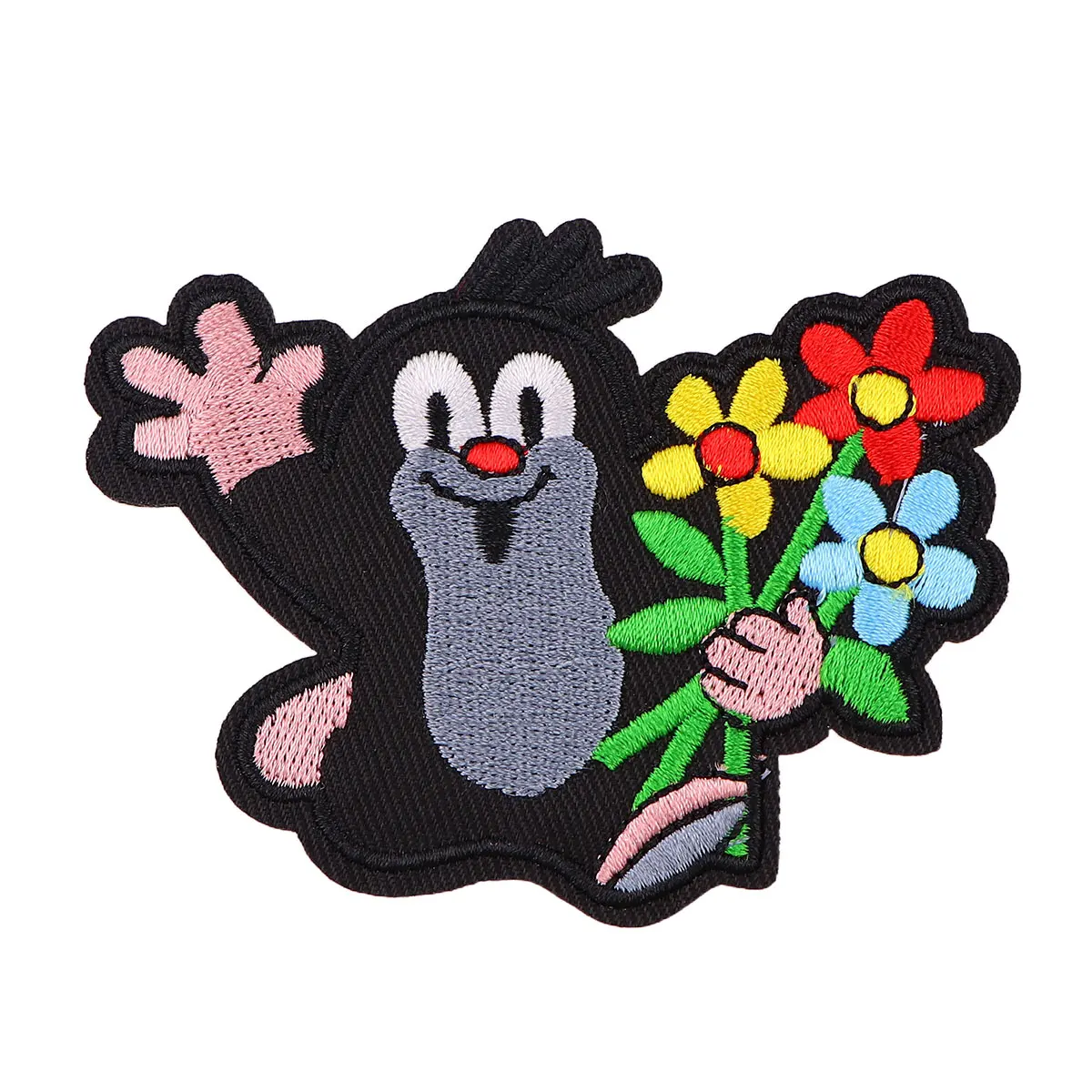 Cute Mole Badges DIY Patch for Clothing Interesting Embroidered Sewing Applique Sew On Fabric Apparel Anime Accessories