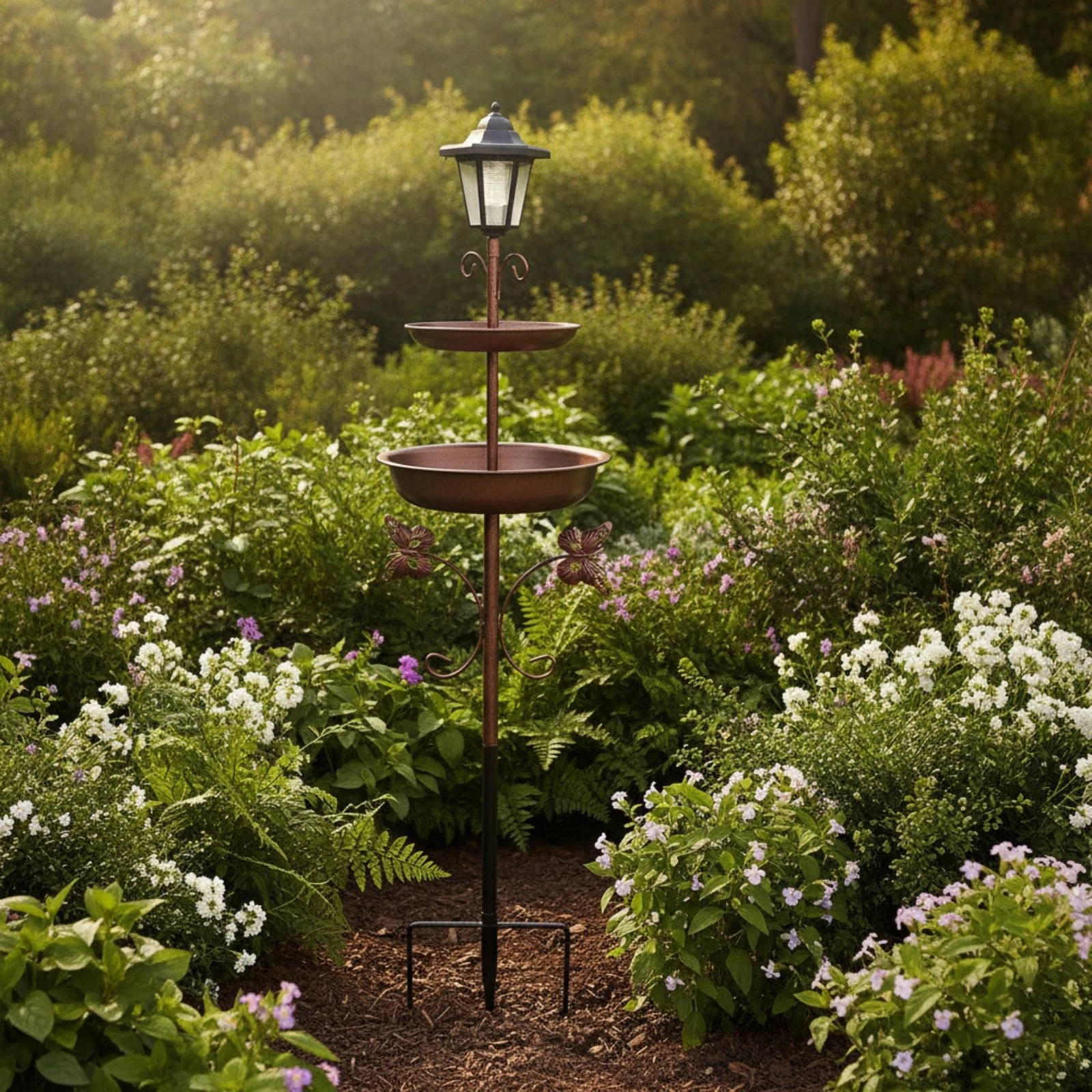 Bird Feeder with Bird Bath Tall for Gardeners, Yard, Lawn