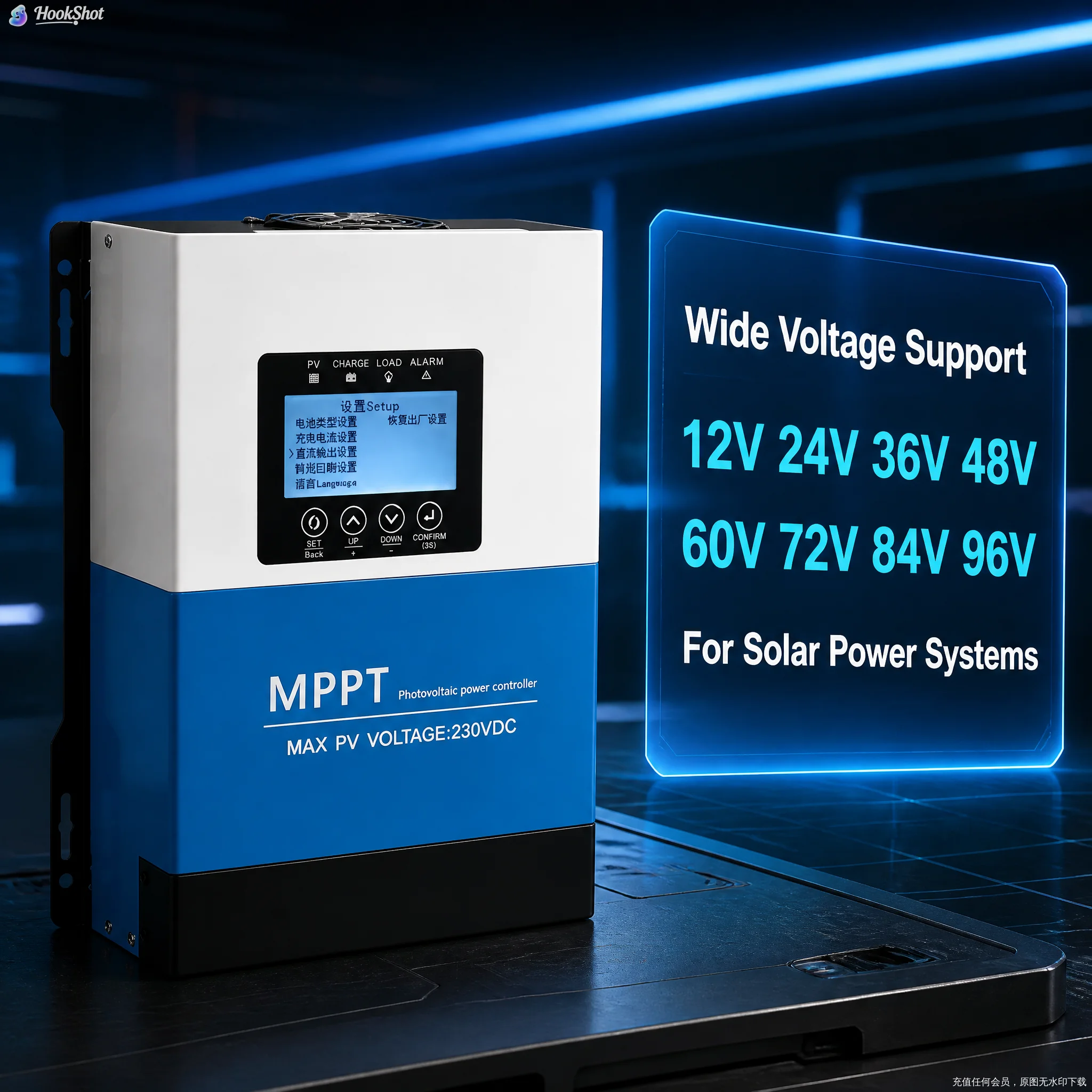 MPPT Solar Charge Controller 30A 12V 24V Auto LCD Display Solar Panel Regulator Dual USB Type-C for Lifepo4 Lead Acid Gel Batter