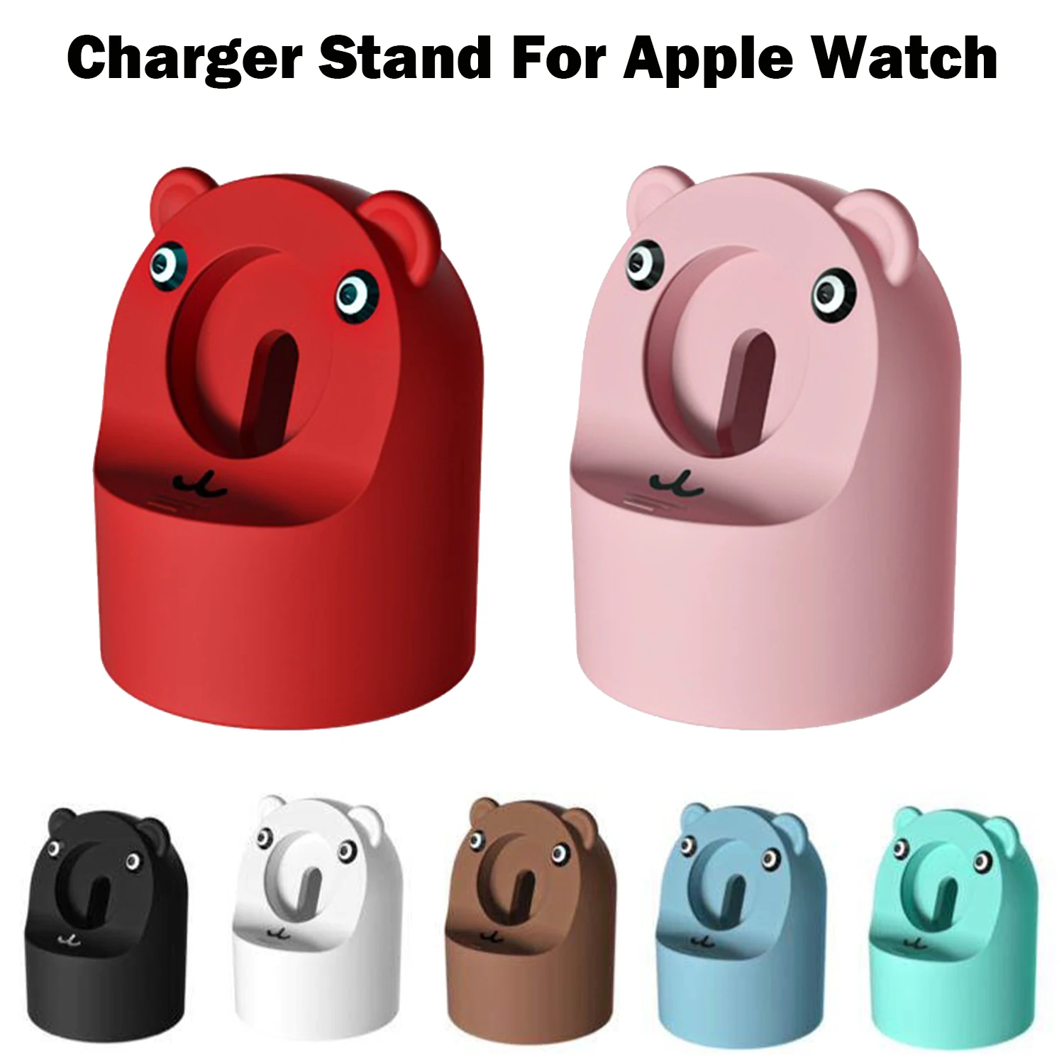 for Apple Watch Series 11 10 9 8 7 6 5 4 SE Ultra 3 2 Charger Dock Station Silicone Bracket Iwatch Cable Holder Charger Stand