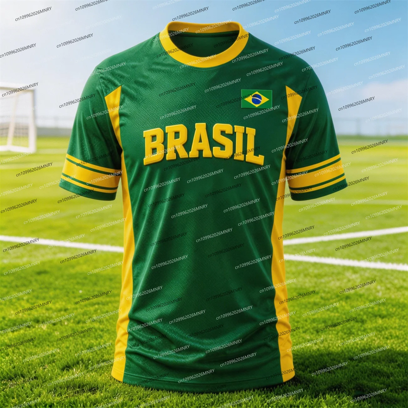 

2026 Brazil Jersey National Flag Funny Men Jersey 3D Pattern Woman Short Sleeve Tee Outdoor Football Sports Jersey Men clothing