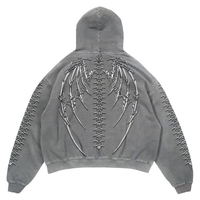 Streetwear Y2K Hoodie Sweatshirt Men Hip Hop Print Oversized Jacket 2023 New Harajuku Fashion Punk Rock Gothic Tops Clothing
