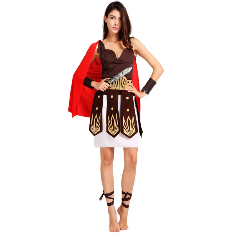 Middeleeuwse Romeinse Ridder Spartaanse Krijger Cosplay Voor Mannen Vrouwen Kinderen Halloween Kostuums Carnaval Europese Gladiatoren Soldaat Mantel