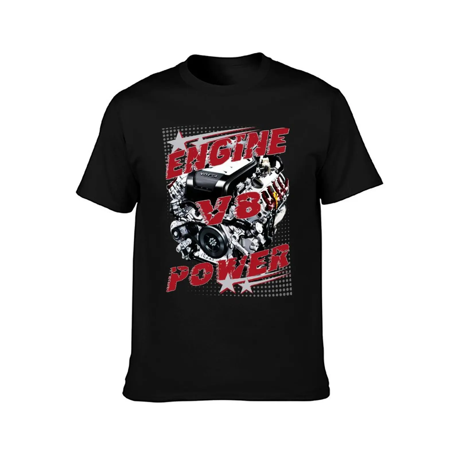 Engine Power V8 - Funny Mechanic Enginer T-Shirt essential t shirt man t shirts for men man graphic t shirt T-shirt