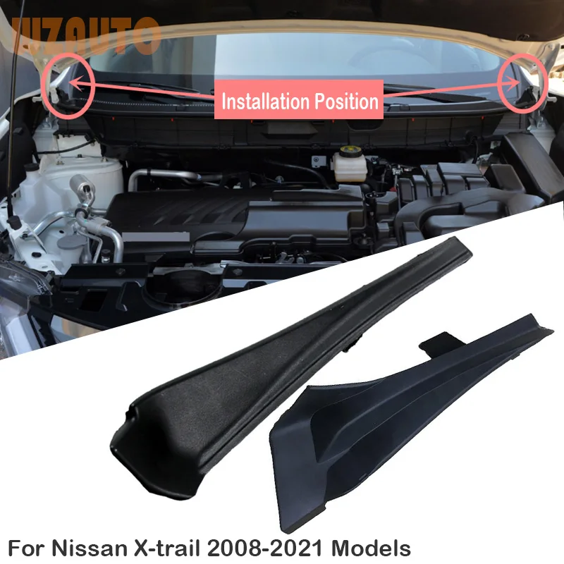 Front Windshield Wrap Corner Trim Windshield Wiper Side Trim Cover For Nissan X-trail 2008-2013/2014-2021