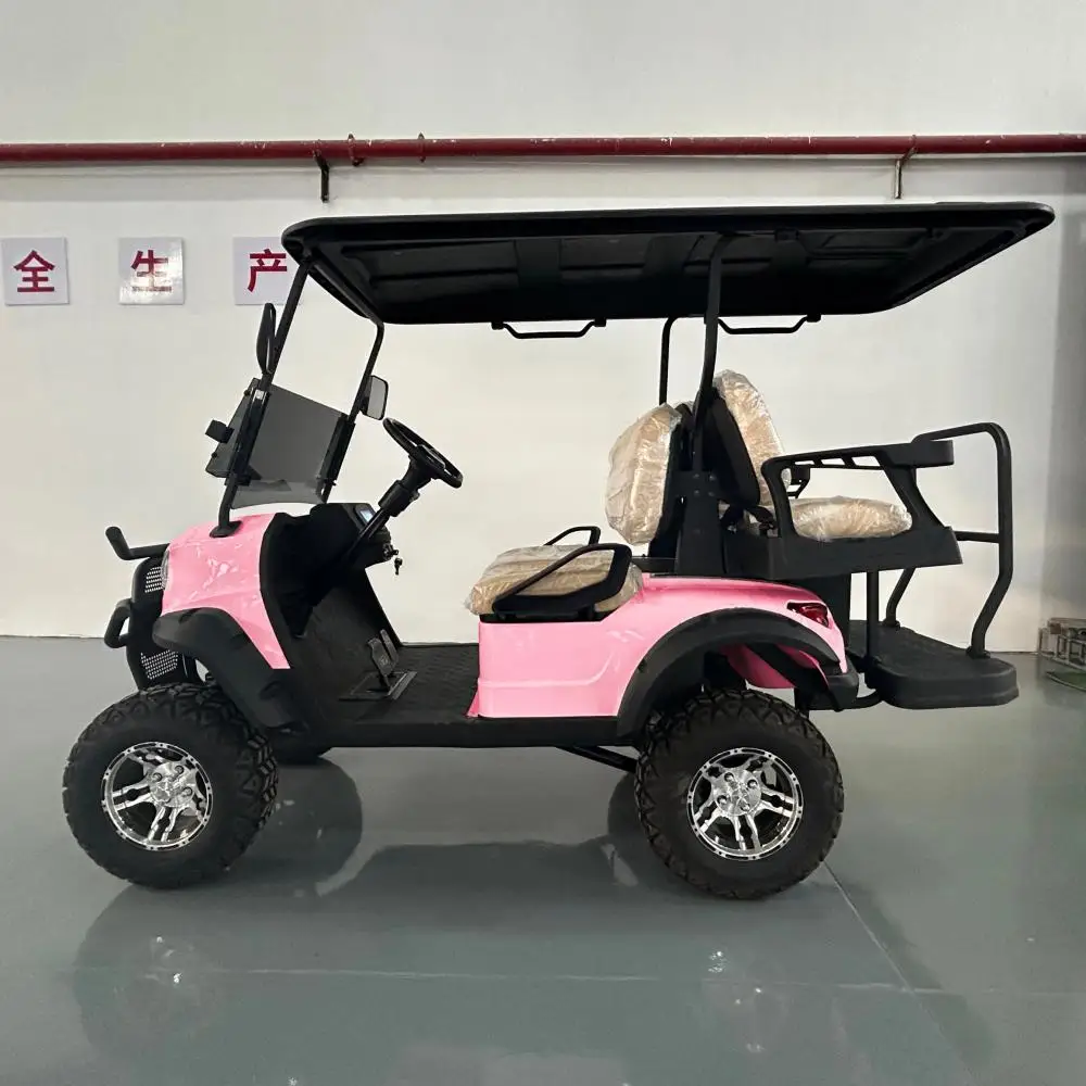 2024 Nieuwe Modle 4-wiel Golfwagen 2 4 6 Zitplaatsen Sightseeing Bus Golfclub Kar Elektrische Golf Buggy Jachtkar