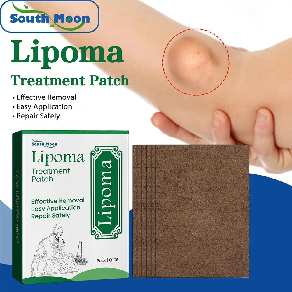 Anti-Inchaço Lipoma Removal Patch, Orgânica Drenagem Linfática Detox, Tratamento Indolor Eficaz, Nódulos linfáticos da mama, 6pcs