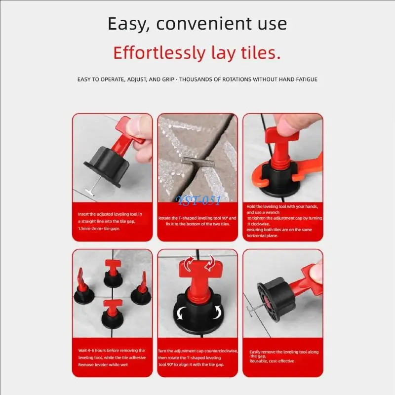 E15A Manual Tile Leveling Guide for Wall Floor Tile Joint Spacing