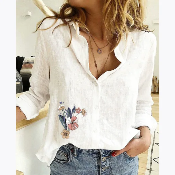 

3D Digital Printing Women's Long Sleeve Shirtlong Sleeve Topwomen Tops and Blouses