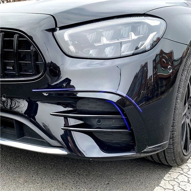 

Car Styling Front Fog Lamp Air Knife Eyebrow Frame Decoration Trim For Mercedes Benz E Class W213 2020 2021 Exterior Accessories