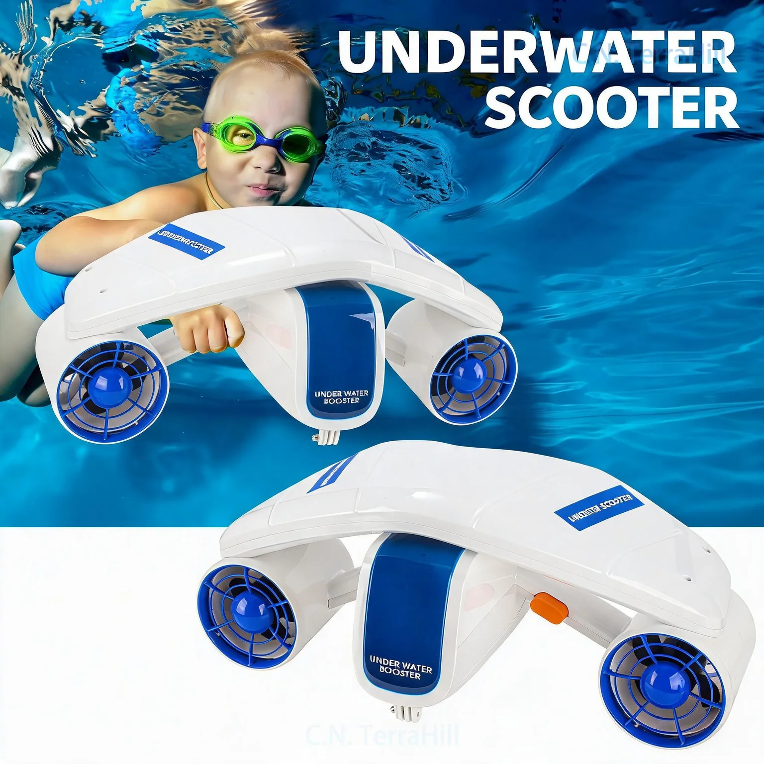Water Scooter Underwater Thruster Diving Propeller for Swimming Snorkeling Surfing Booster