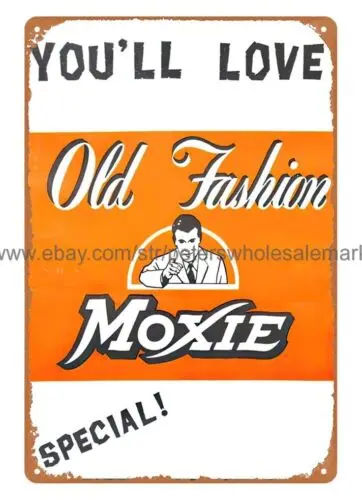 MOXIE old fashion drink metal tin sign collectible collectible  metal art