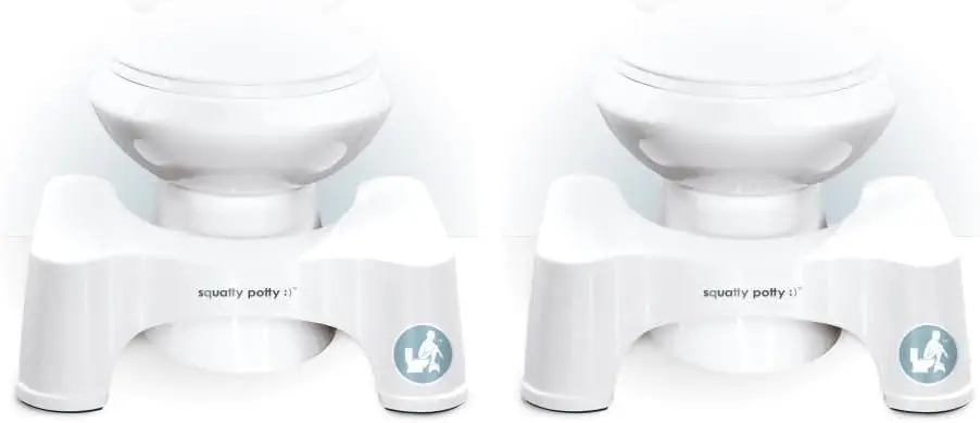 

The Original Bathroom Toilet Stool Height, White, 9 H (Pa Of 2)