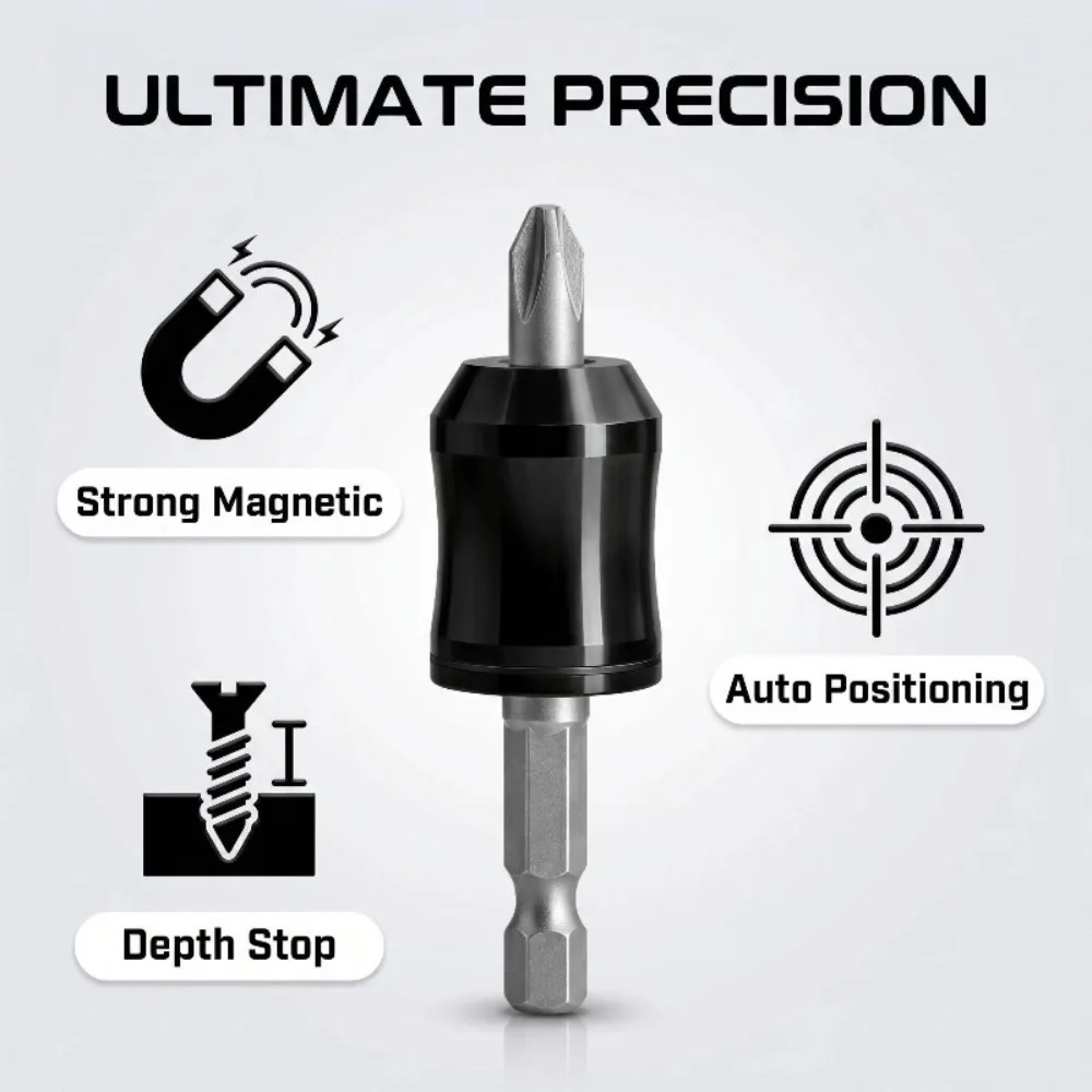 1/4 Zoll/6,35 mm magnetischer Schraubenhalterring, abnehmbare Magnetisierungshülse, starke Adsorption für elektrische Bohrer, Holzbearbeitungsbits – Detail 5