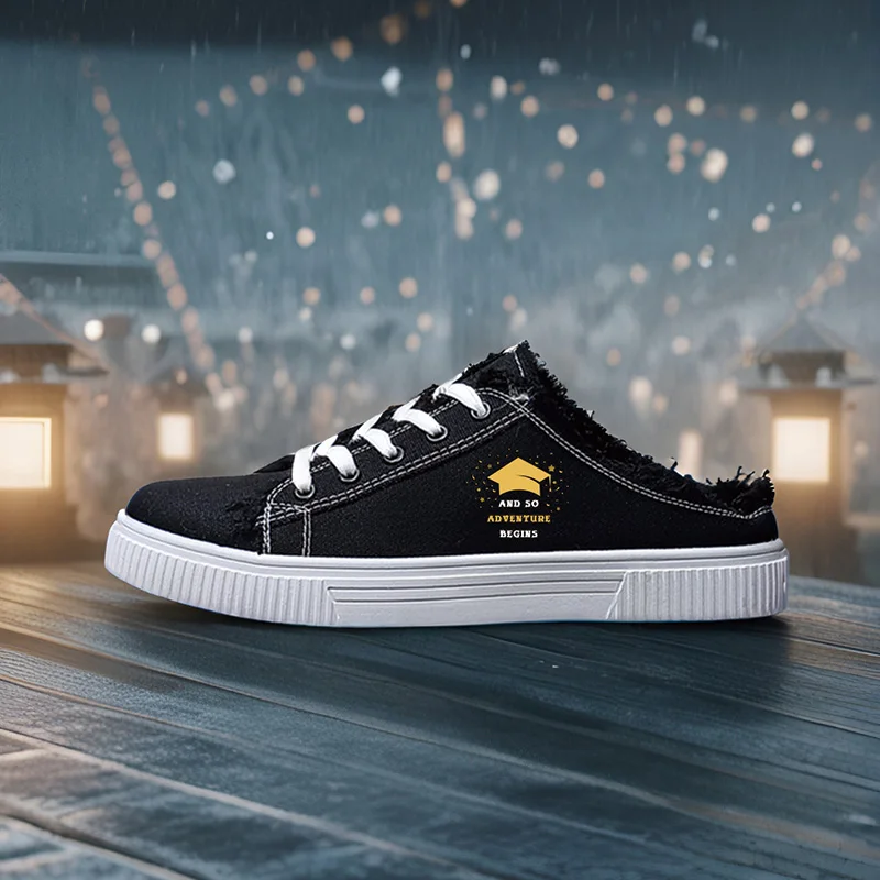 

Women's Sports Shoes, Student Sports Enthusiasts, Spring and Summer Women's Canvas Shoes, Bachelor's Hats, High-Top Round Toe Flats Bottom Breathable Vulcanized Shoes, Digital Printing Women's Shoes