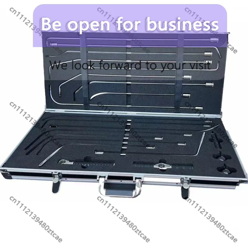 17Pcs Dent Repair Quick Release Hooks Kit Replaceable Head & Handle Auto Body Sheet Metal Tool