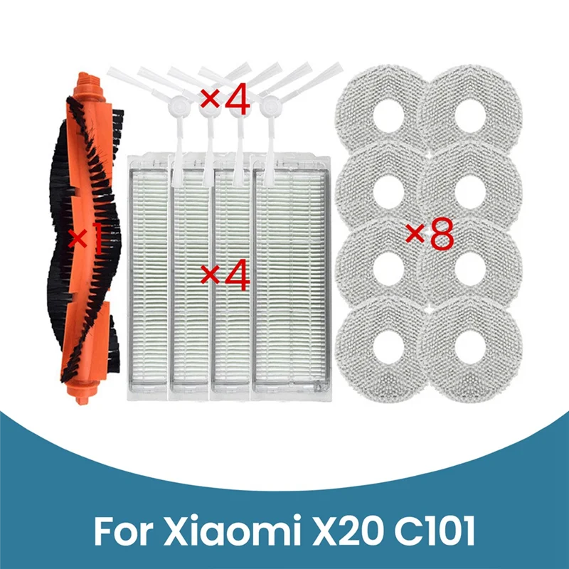 ABBK-For Xiaomi X20 C101 كنس روبوت كيت إكسسوارات قطع غيار، قطع غيار