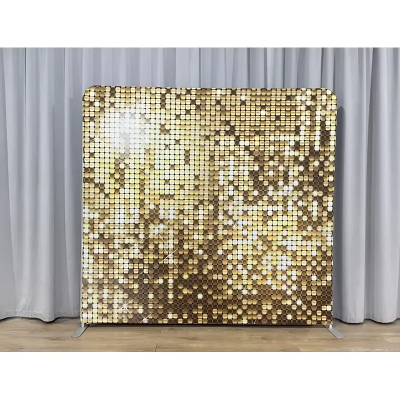 8x8ft Portable Foldable Trade Show Background Banner Stand Photo Booth Wall Display Equipment for Exhibition Events Marketing