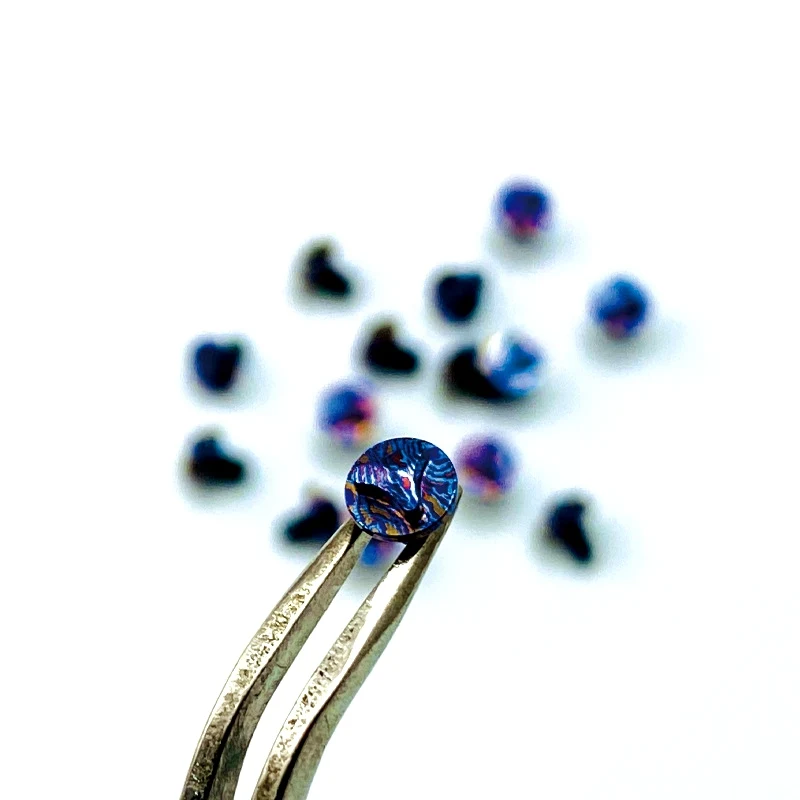 

1 pcs Damascus Material Roasted Blue Thumb Stud Push Screws Button for Microtech UltraTech UTX-85 Folding Tool Rivets