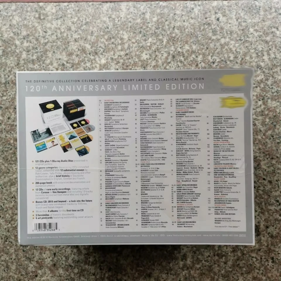 最古のクラシックレコード会社の120周年記念ボックスセット 121CD + 1ブルーレイ音楽CD