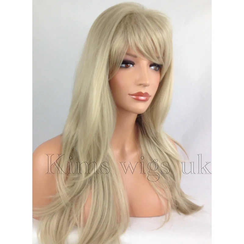Highlighted Blonde Long Women Heat Resistant Fashion Hair  UK Seller