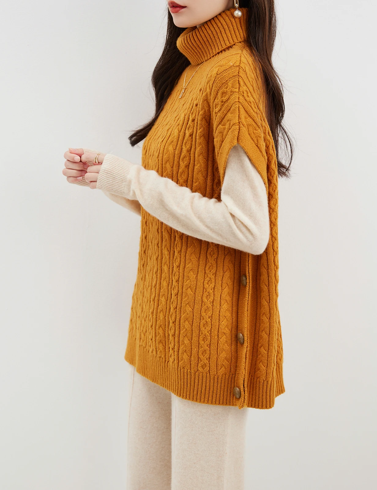 EU Size Sweater Merino Wool Women's Sweaters 2023 Fall Winter Fashion Turtleneck Tops Knit Vintage Long Pullover Female Clothing