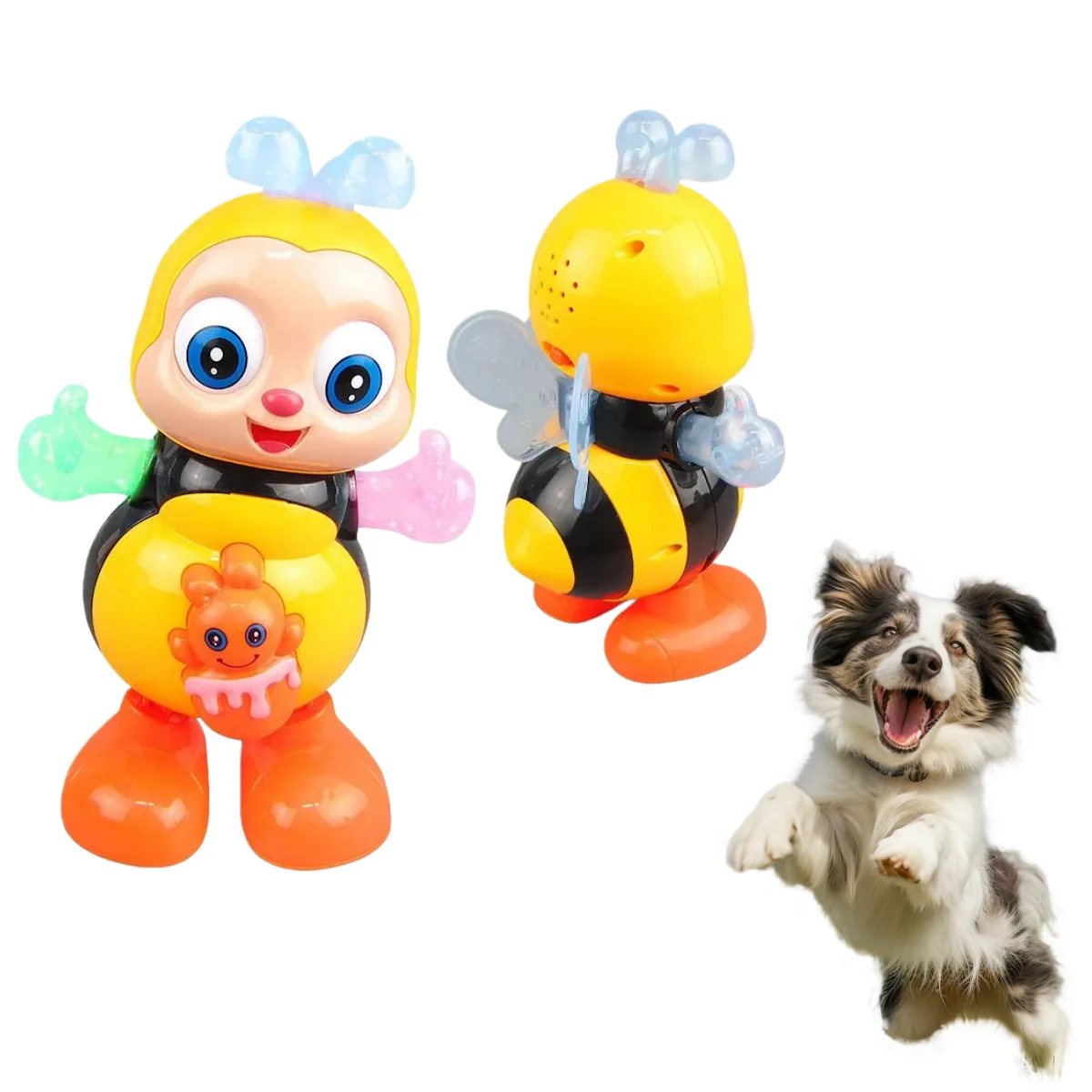 Hundespielzeug, tanzende Biene, Spielzeug, elektrisches Spielzeug, musikalische elektronische Cartoon-Biene, Lernspielzeug, interaktives Gesang, Haustierspielzeug, Zubehör