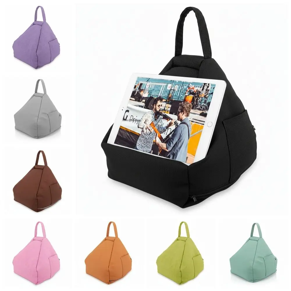 

with Side Pocket Tablet Pillow Stand for Lap Support up to 12.9in Soft Bean Bag Cushion Ergonomic Colorful