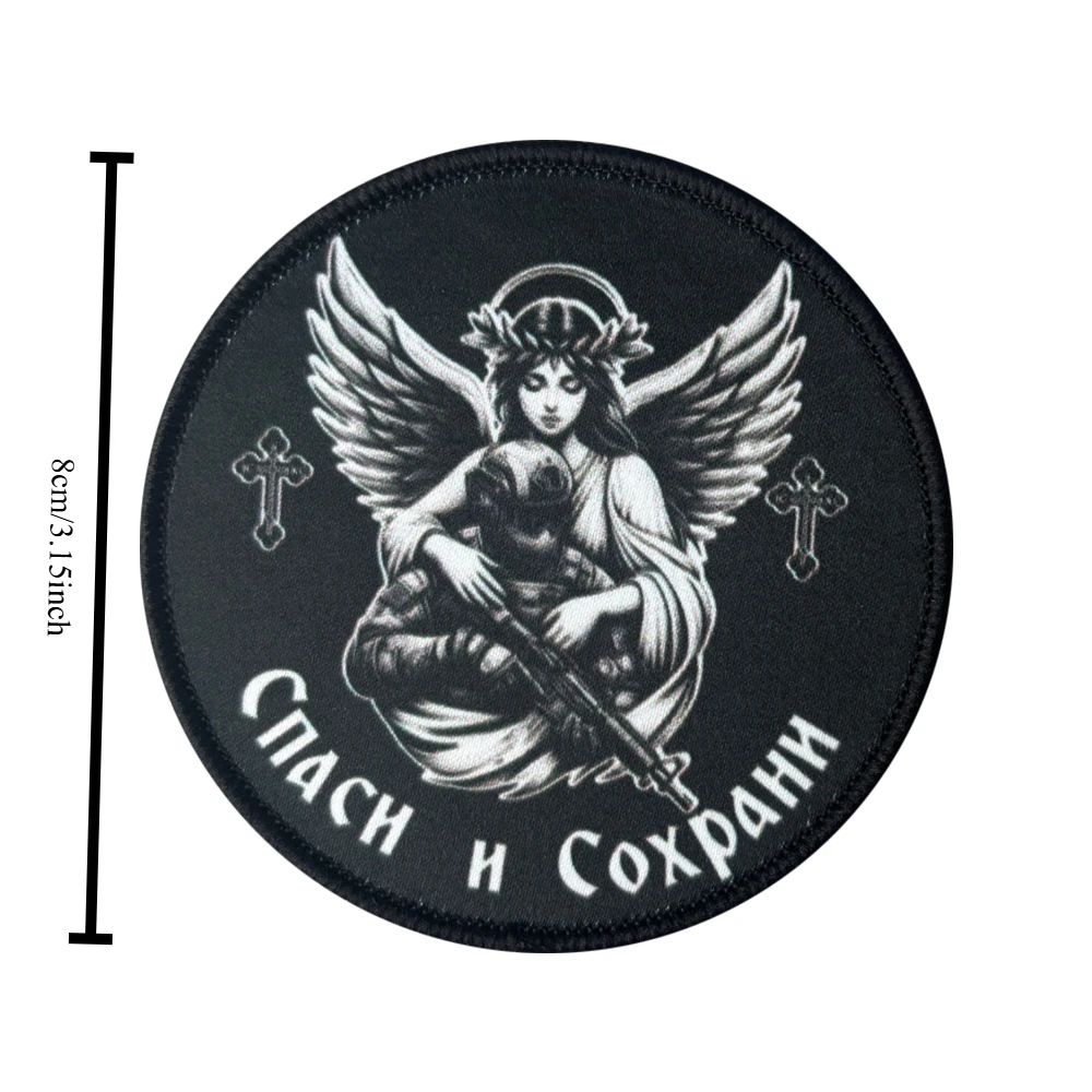 Parche táctico gancho y bucle adhesivo escudo ángel para chaqueta - imagen 5