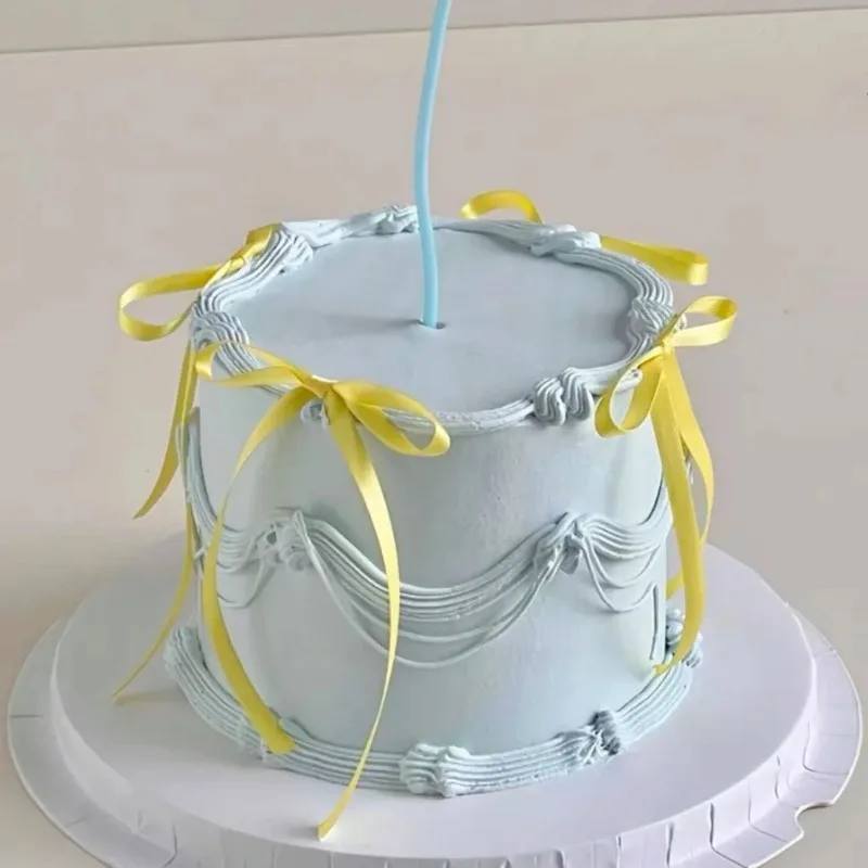 

Ins ballet style fabric ribbon bow cake dessert baking decoration