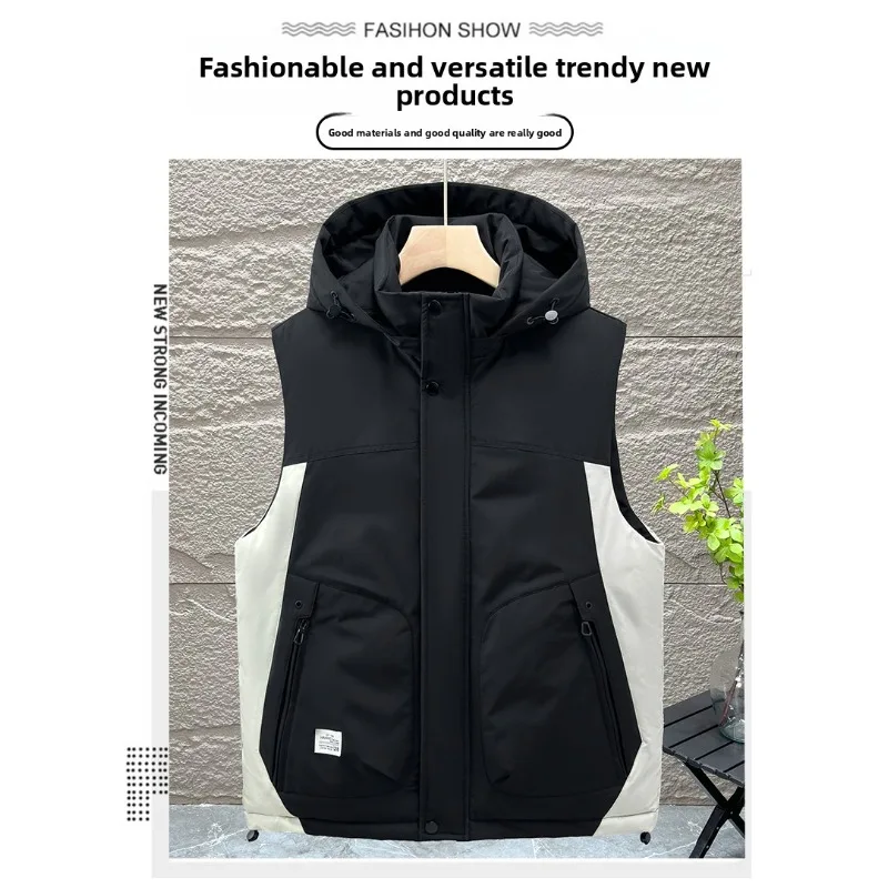 

Winter Cotton Vest Fashionable Camouflage Warm Vest Men Trendy Cool Waistcoat Outdoor Teenagers Autumn Winter Down Cotton Vest