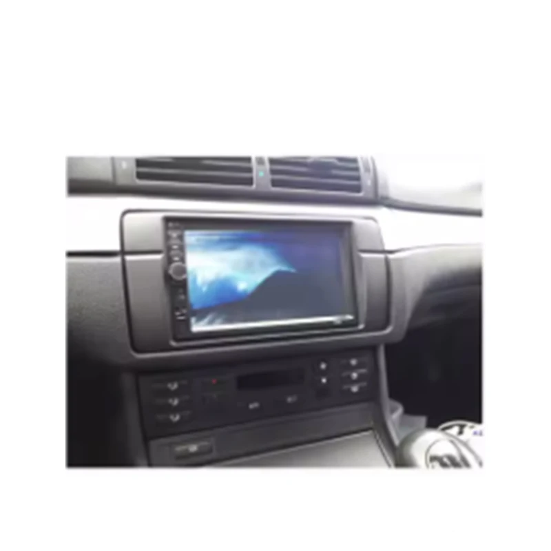 7INCH 2 Din Fascia for BMW 3 Series E46 Radio DVD Stereo Panel Dash Trim Kit GPS Refitting Installation Frame