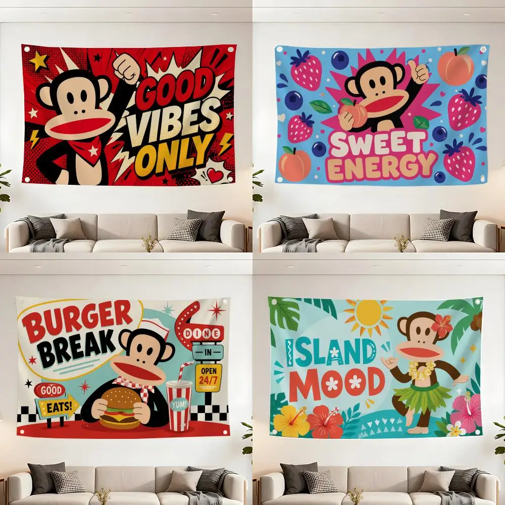 Brand Paul Frank Flags flag For Living Room Home Dorm Decor Wall Outdoor Camping Party Banner Gifts