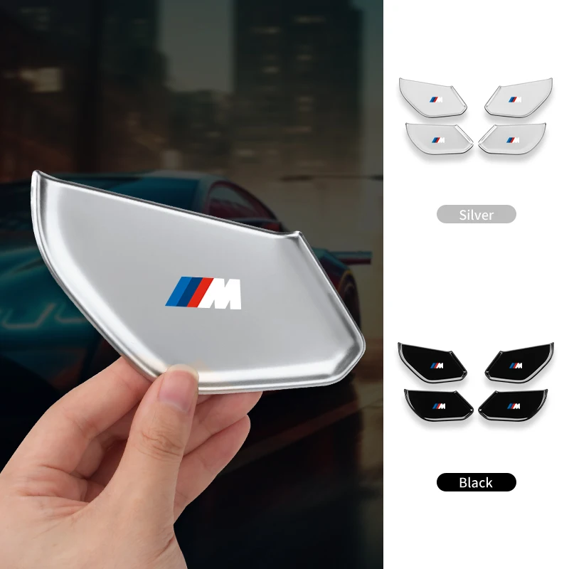 4Pcs Stainless Steel Car Styling Inner Door Handle Bowl Cover Trim Stickers Auto Door Decor Accessories For BMW Series5 G60 2024